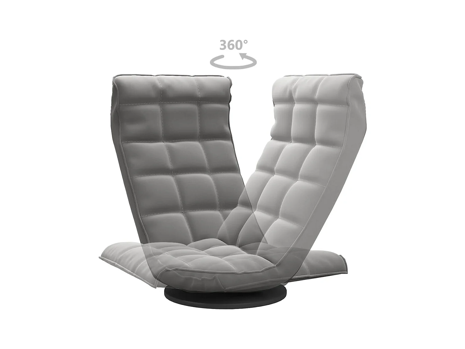 Chaise de sol pivotante Gris foncé Velours