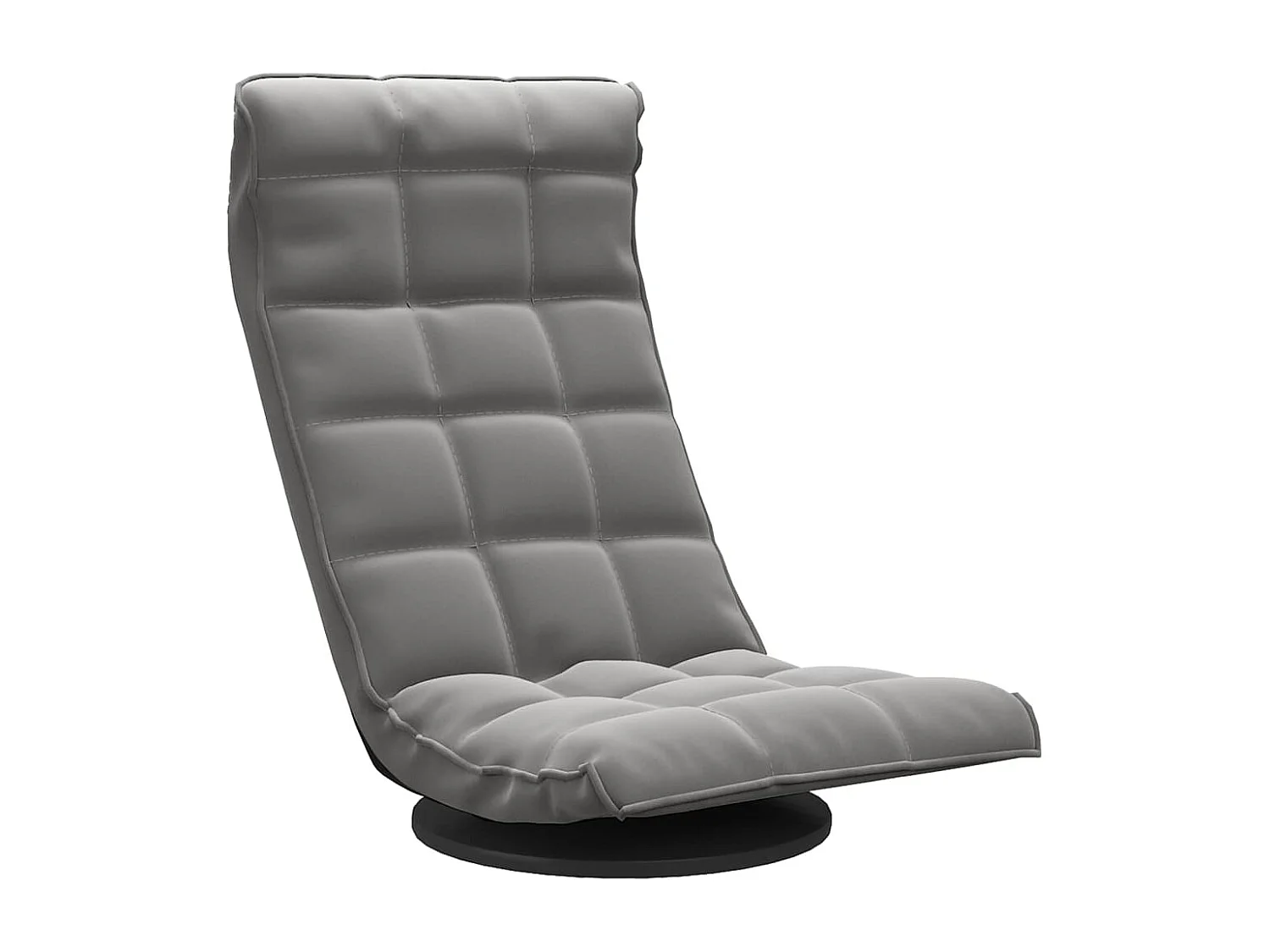 Chaise de sol pivotante Gris foncé Velours