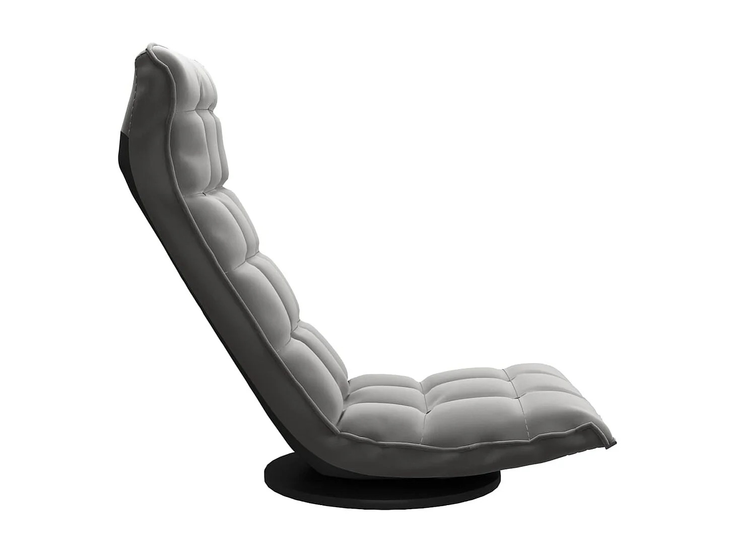 Chaise de sol pivotante Gris foncé Velours