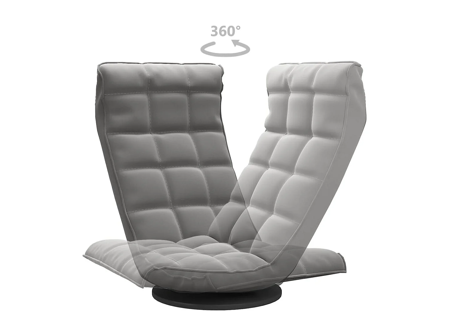 Chaise de sol pivotante Gris foncé Velours