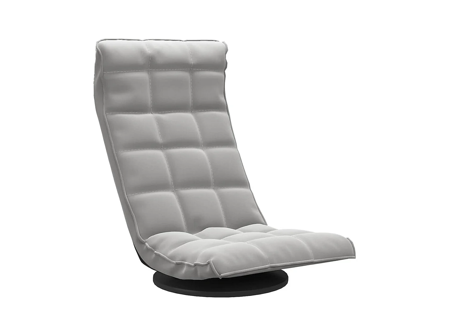 Chaise de sol pivotante Gris clair Velours