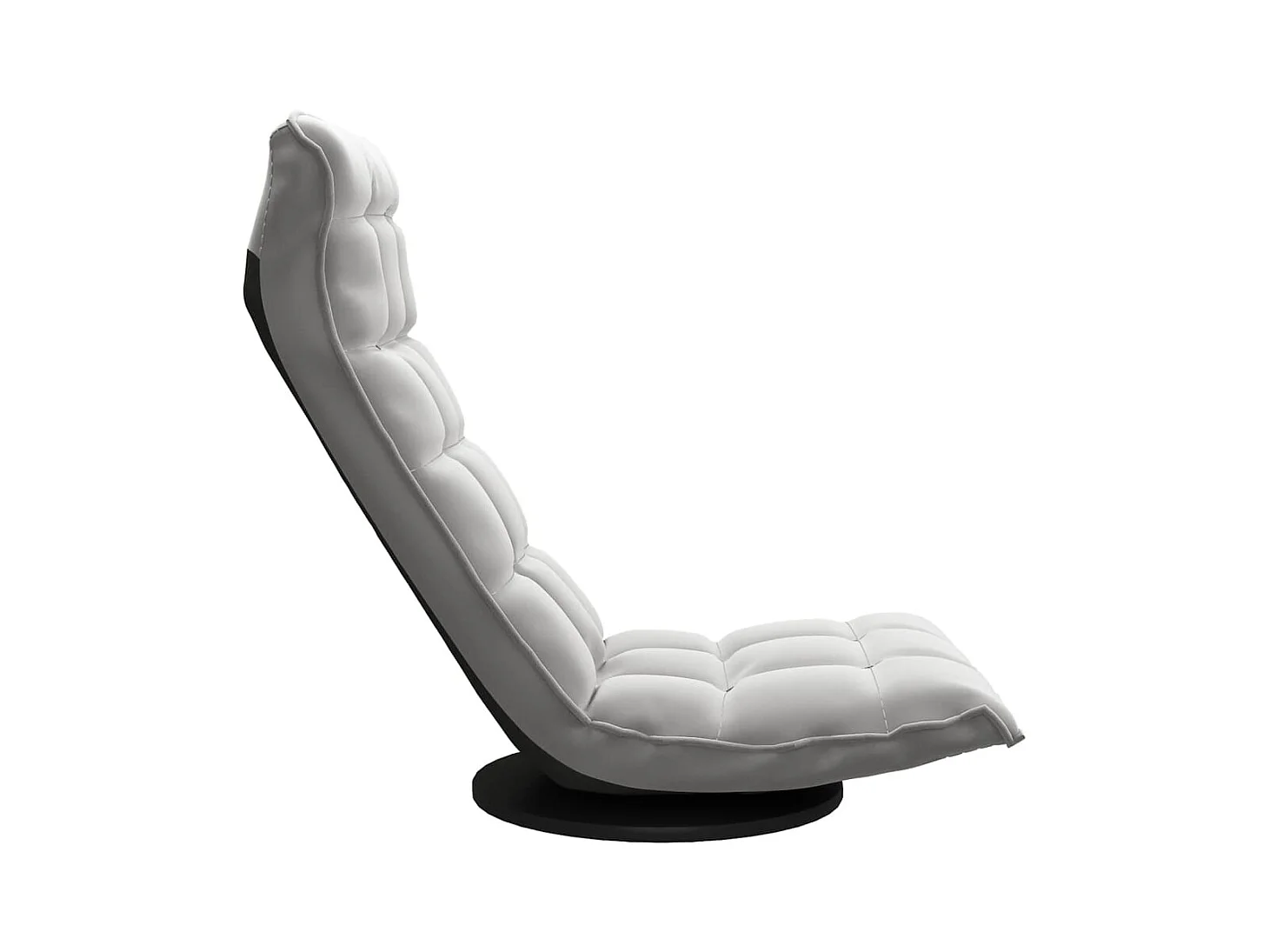 Chaise de sol pivotante Gris clair Velours