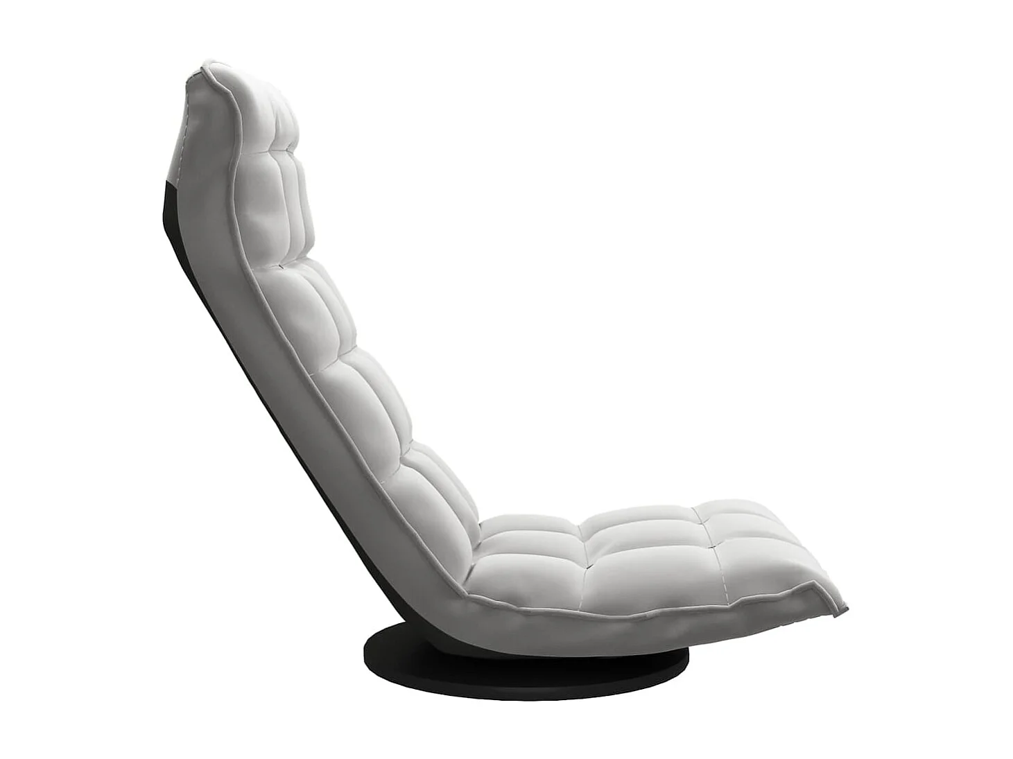 Chaise de sol pivotante Gris clair Velours