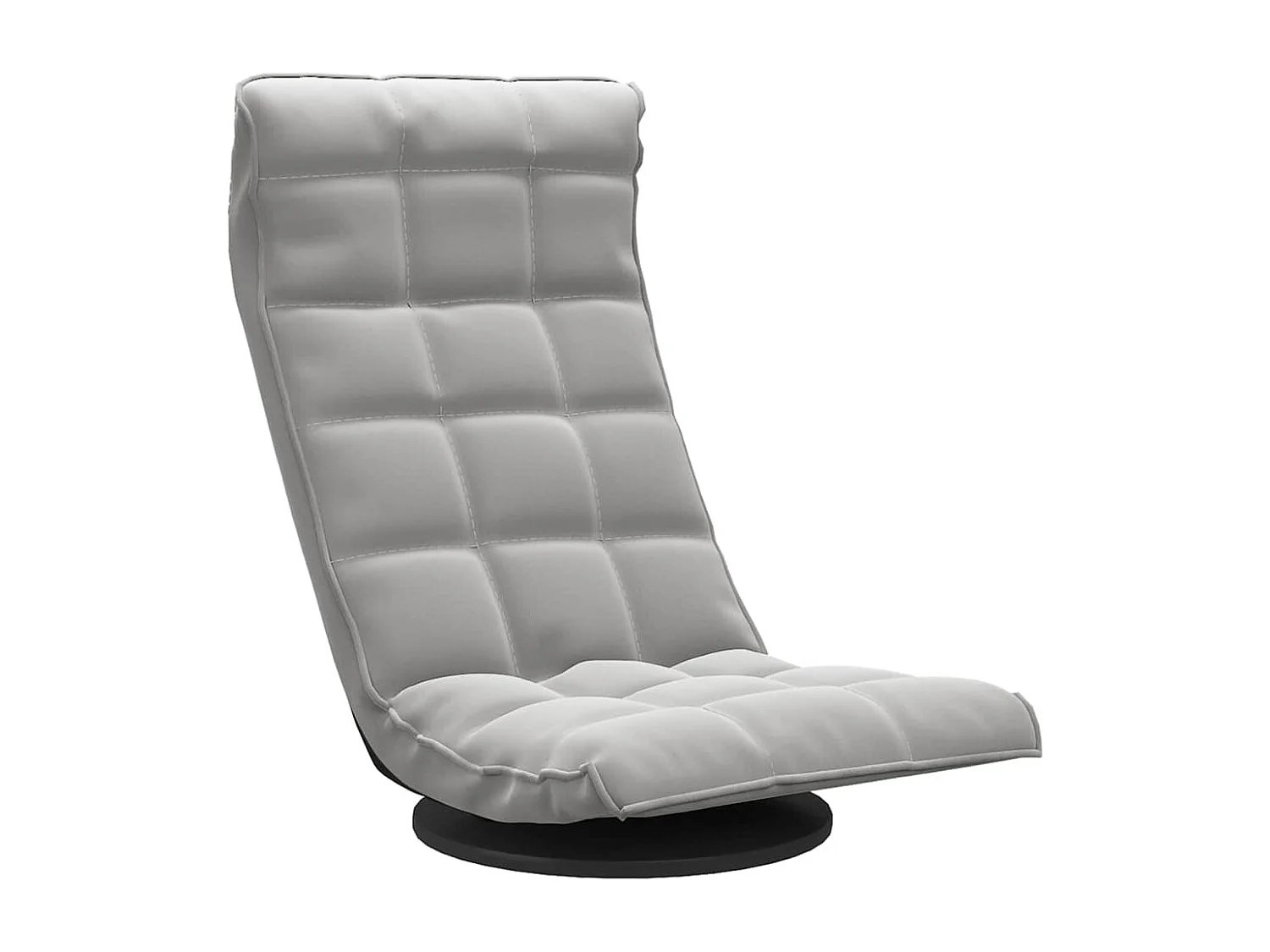 Chaise de sol pivotante Gris clair Velours