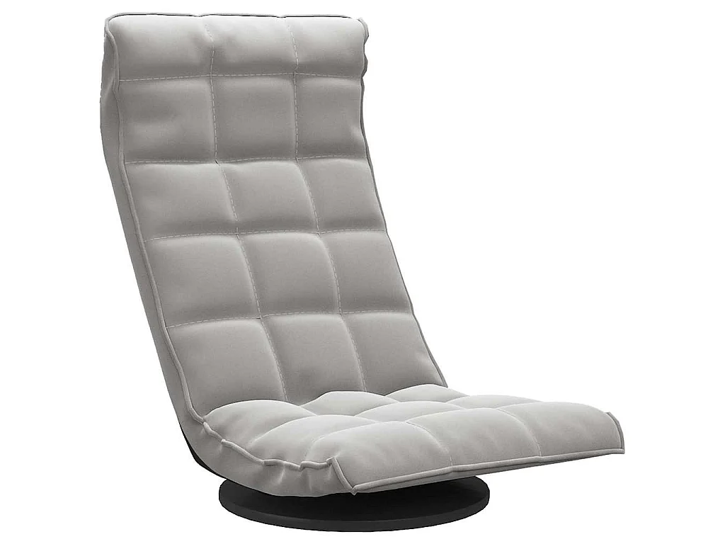 Chaise de sol pivotante Gris clair Velours