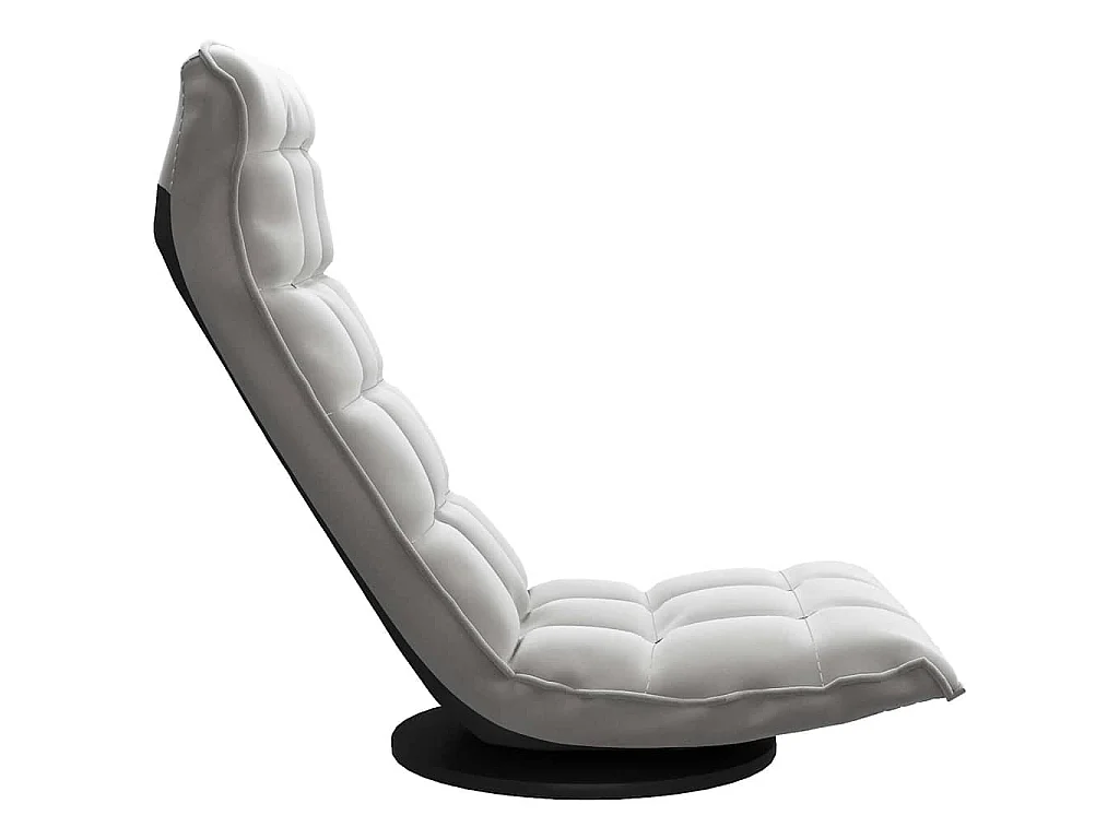 Chaise de sol pivotante Gris clair Velours