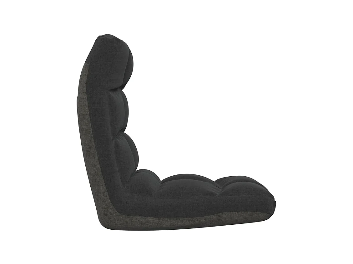 Vloerstoel inklapbaar stof zwart