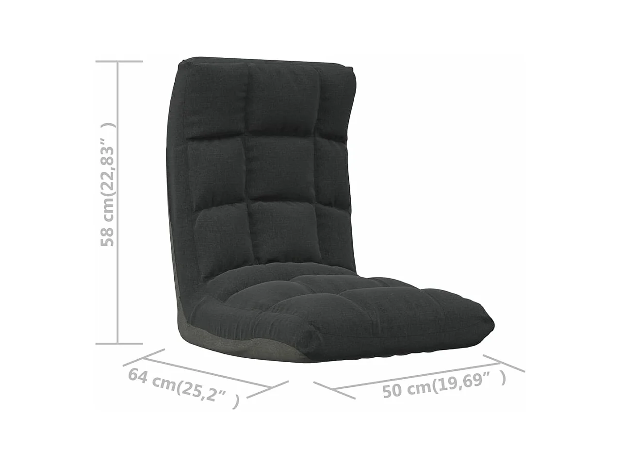 Bodenstuhl Faltbar Schwarz Stoff