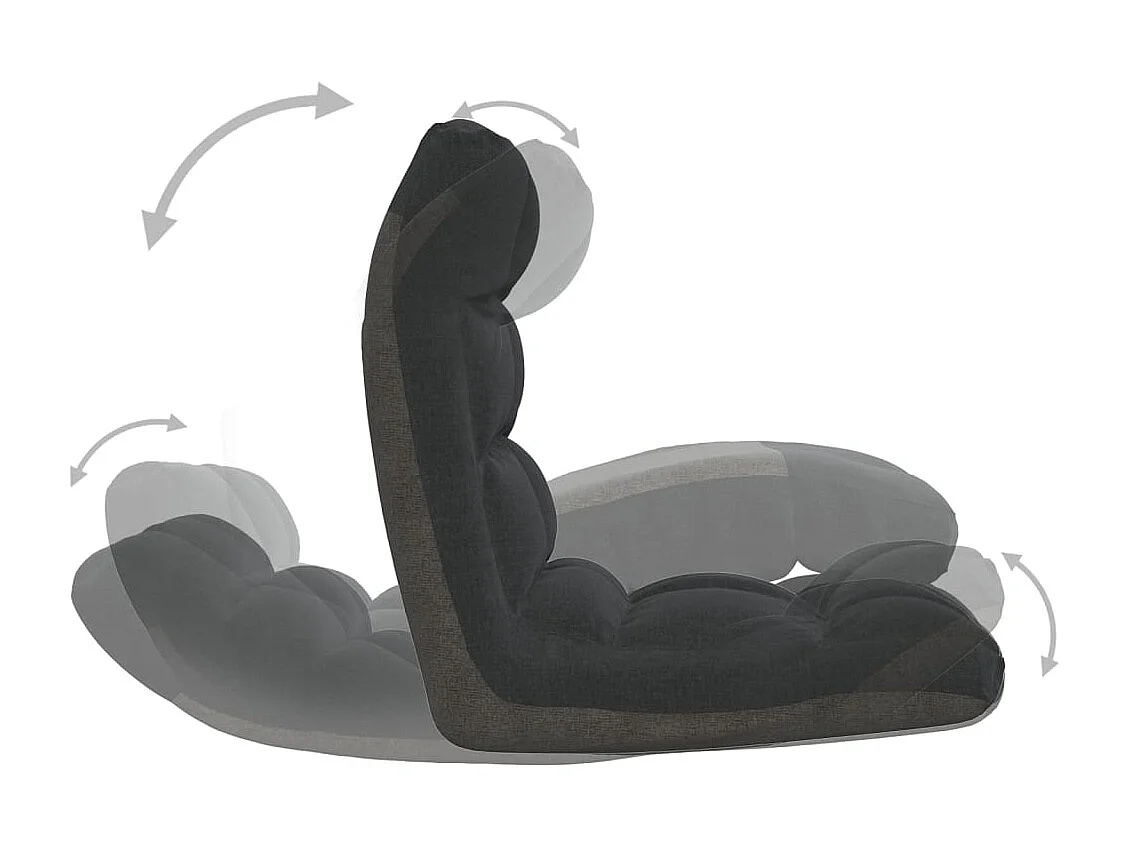 Colchão/cadeira de piso dobrável tecido preto