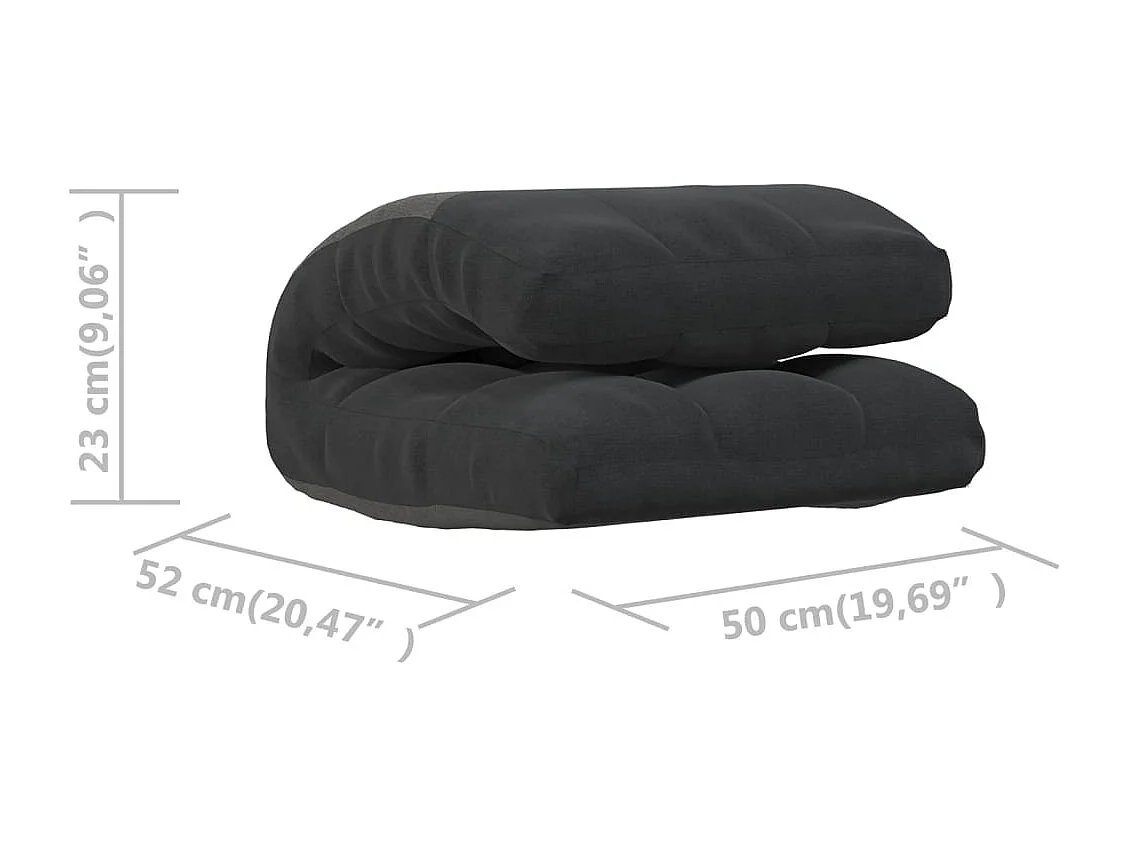 Chaise pliable de sol Noir Tissu