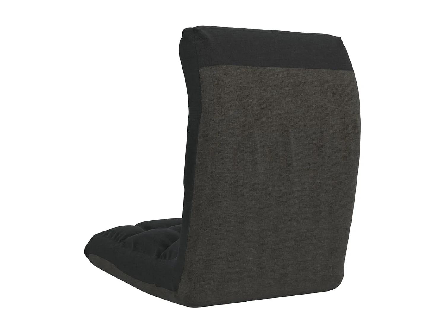 Chaise pliable de sol Noir Tissu