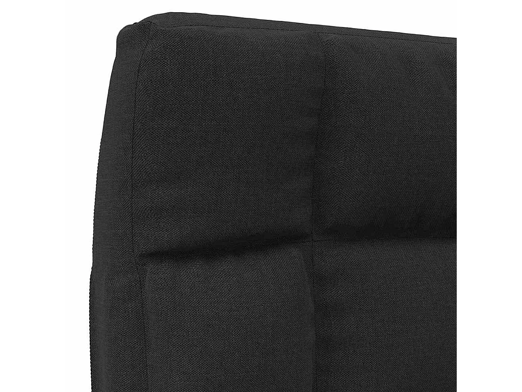 Chaise pliable de sol Noir Tissu
