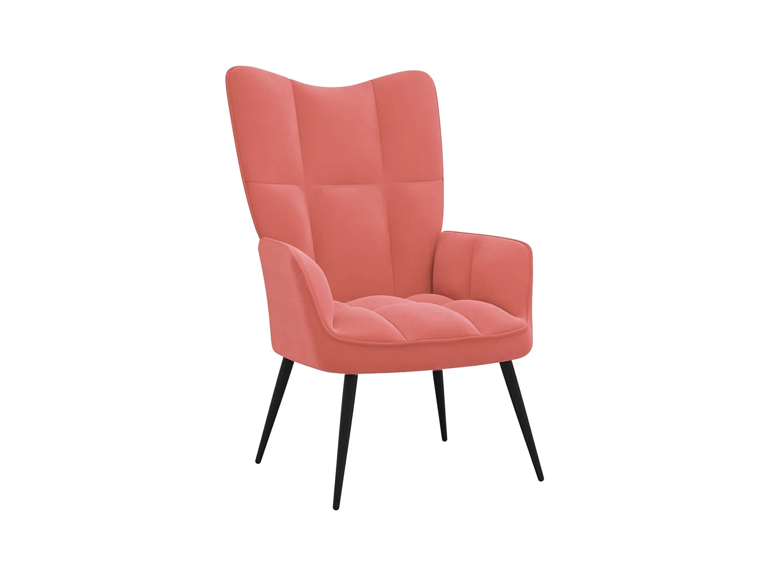 Relaxsessel mit Hocker Rosa Samt