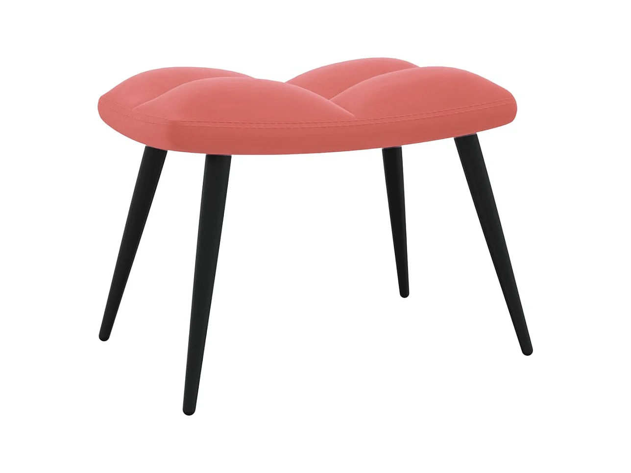 Relaxsessel mit Hocker Rosa Samt
