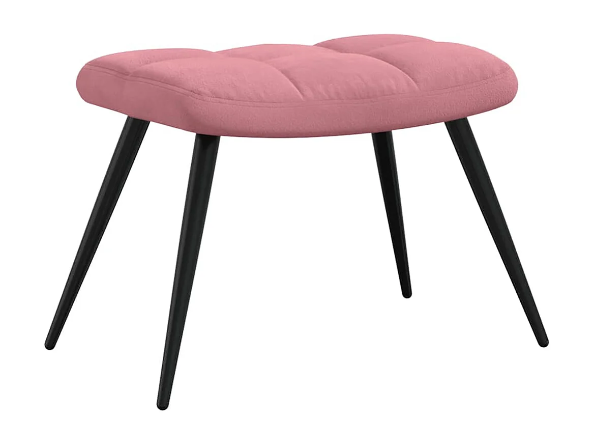 Relaxsessel mit Hocker Rosa Samt