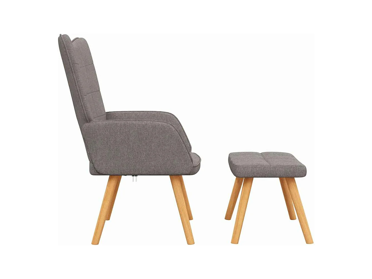 Relaxsessel mit Hocker Taupe Stoff