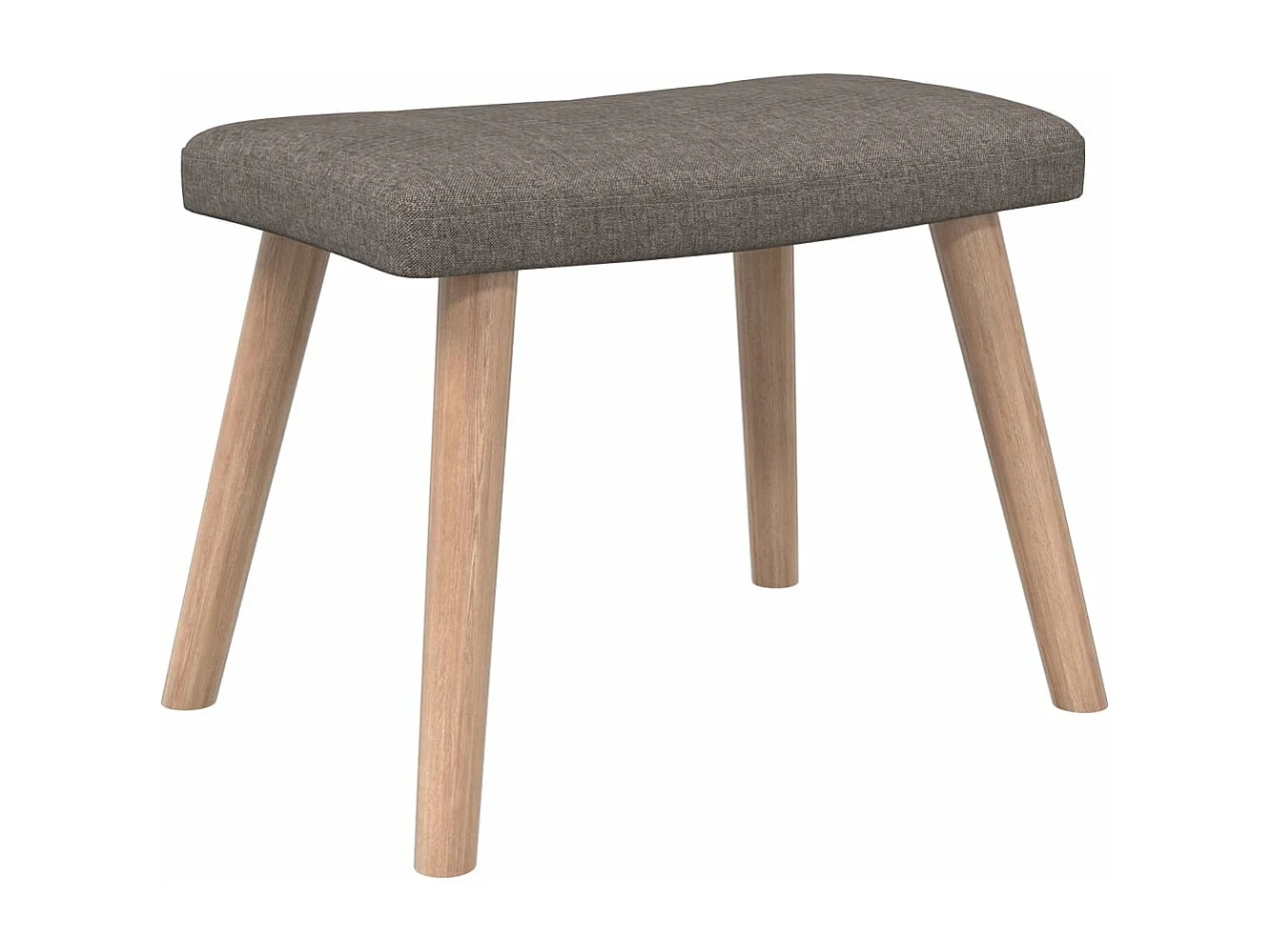 Chaise de relaxation avec tabouret Taupe Tissu
