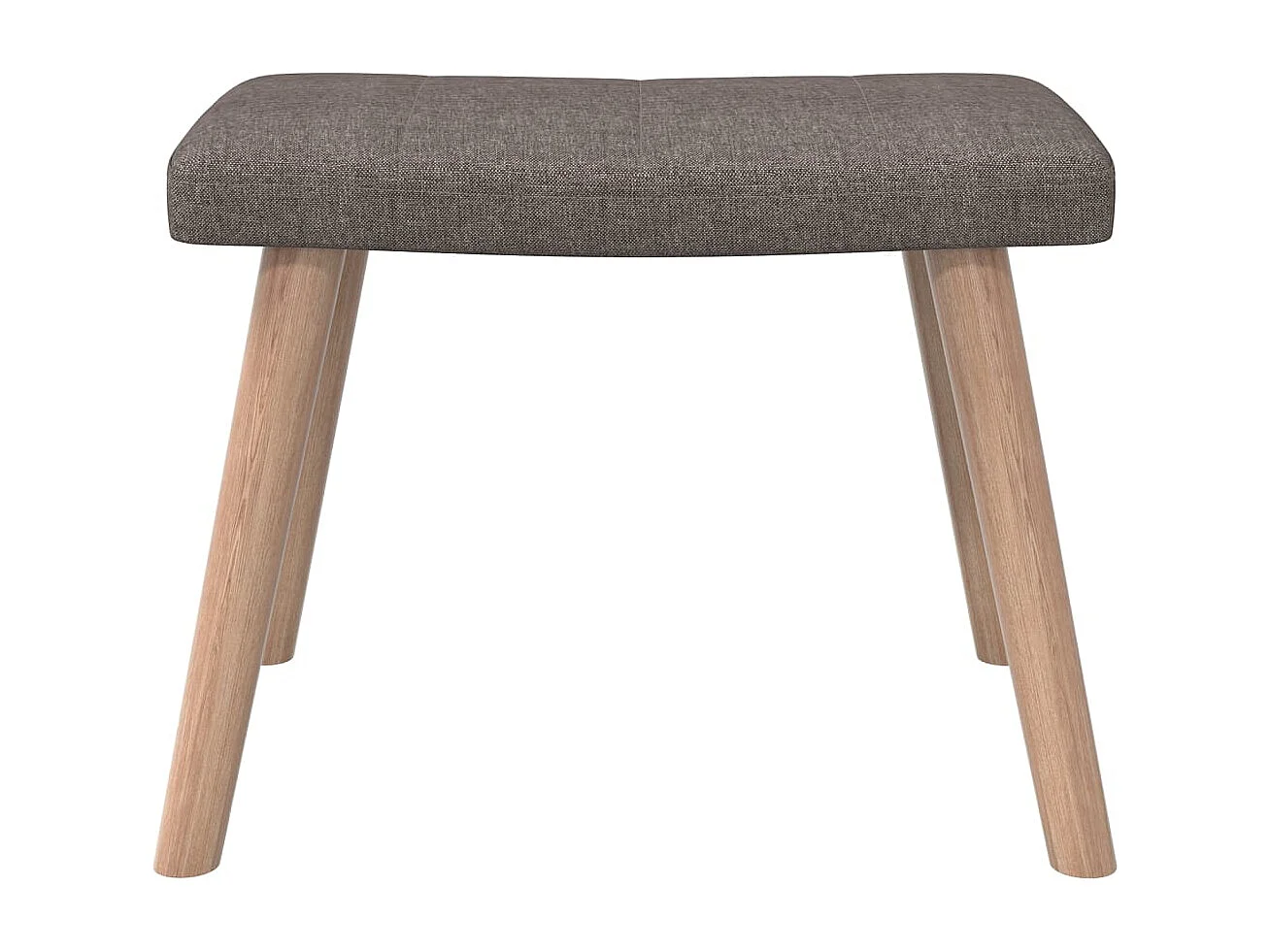 Chaise de relaxation avec tabouret Taupe Tissu