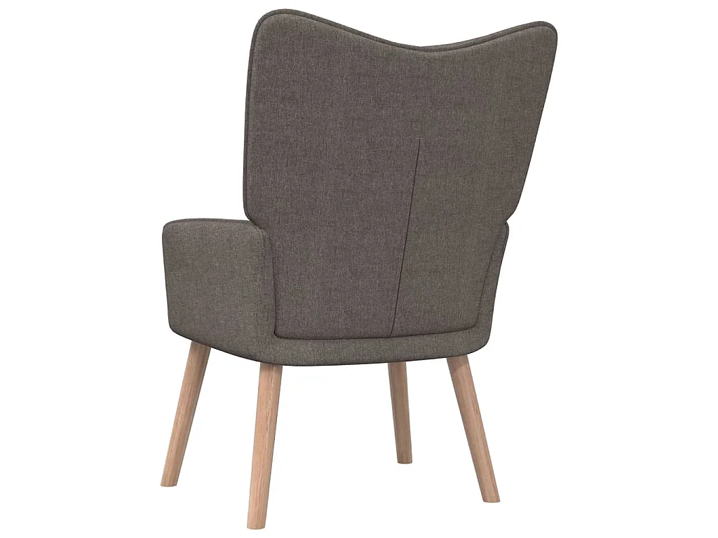 Poltrona Relax con Poggiapiedi Tortora in Tessuto