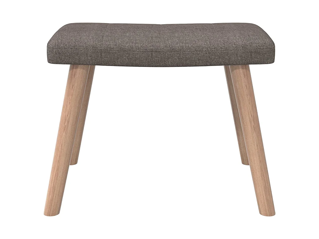 Poltrona Relax con Poggiapiedi Tortora in Tessuto