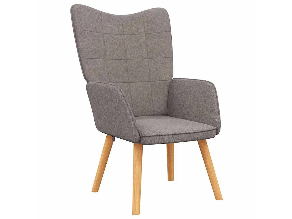 Relaxsessel mit Hocker Taupe Stoff