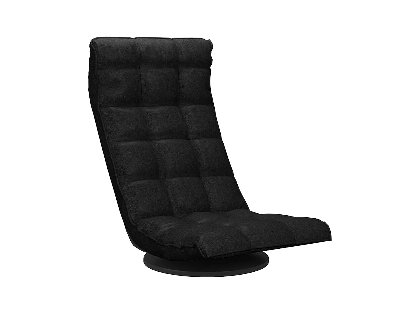 Vloerstoel draaibaar stof zwart