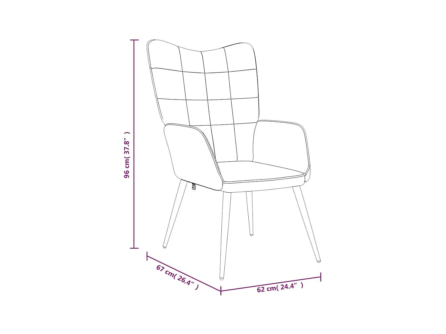 Chaise de relaxation avec tabouret Gris foncé Tissu