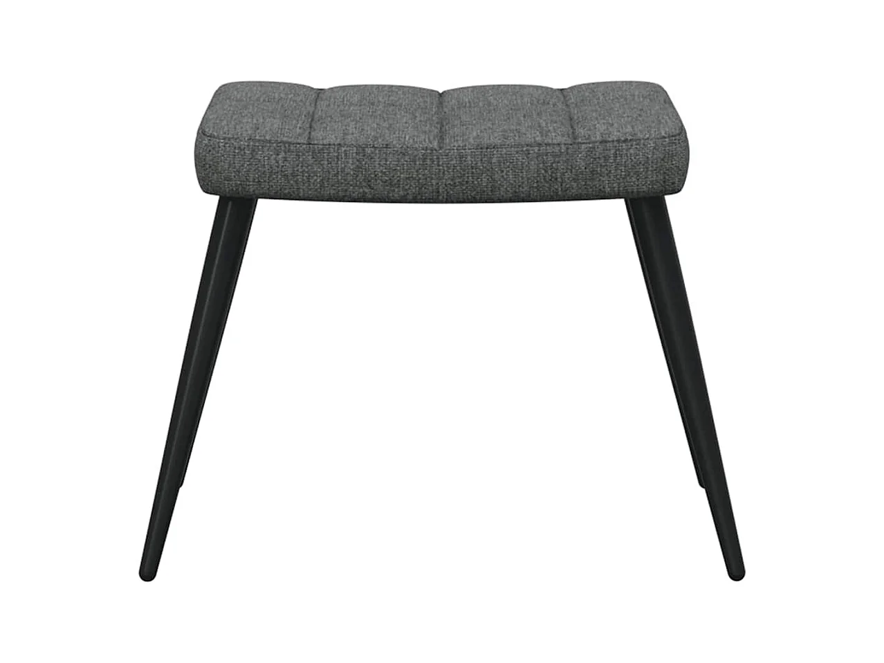 Chaise de relaxation avec tabouret Gris foncé Tissu