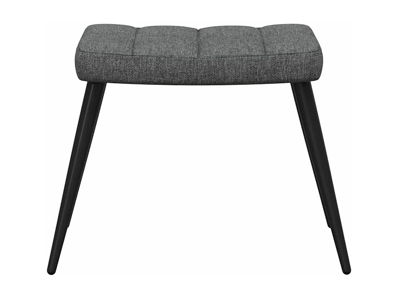 Chaise de relaxation avec tabouret Gris foncé Tissu