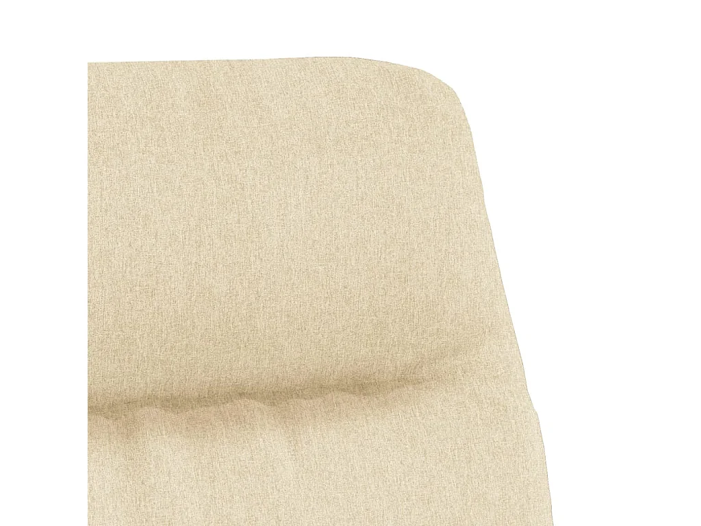 Chaise de relaxation avec repose-pied Crème Tissu