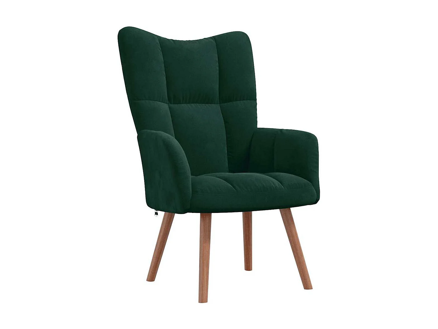 Chaise de relaxation avec repose-pied Vert foncé Velours