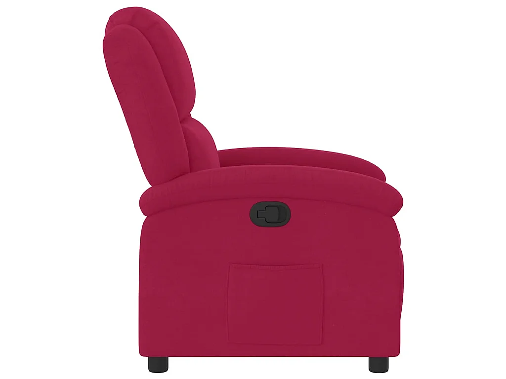 Fauteuil inclinable rouge bordeaux velours
