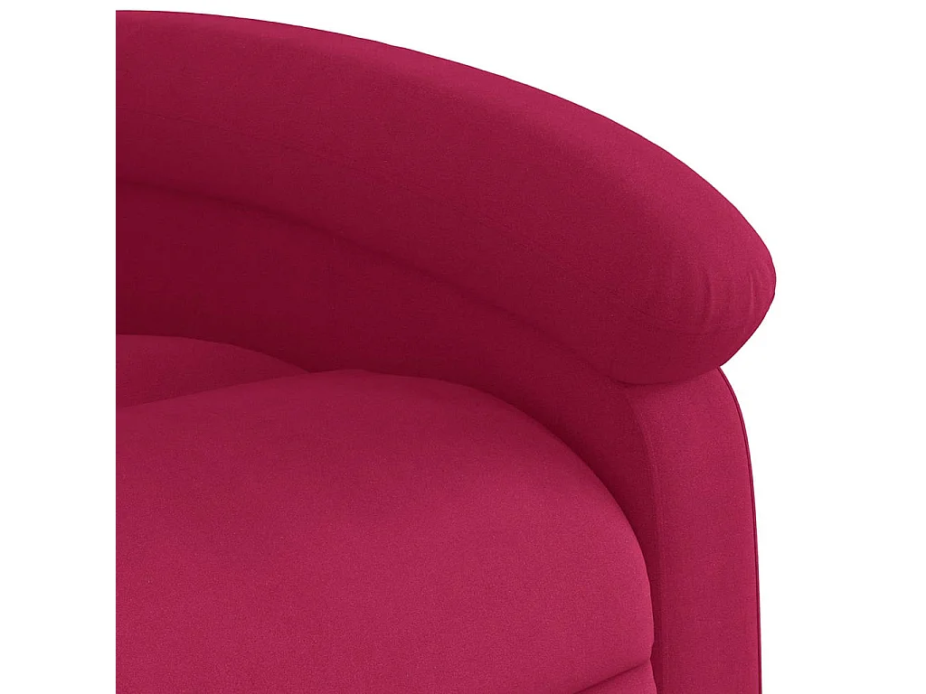 Fauteuil inclinable rouge bordeaux velours