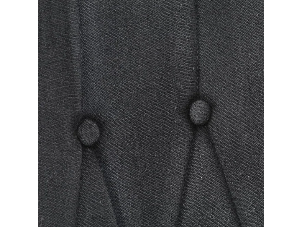 Poltrona com apoio de pés lona vintage preto