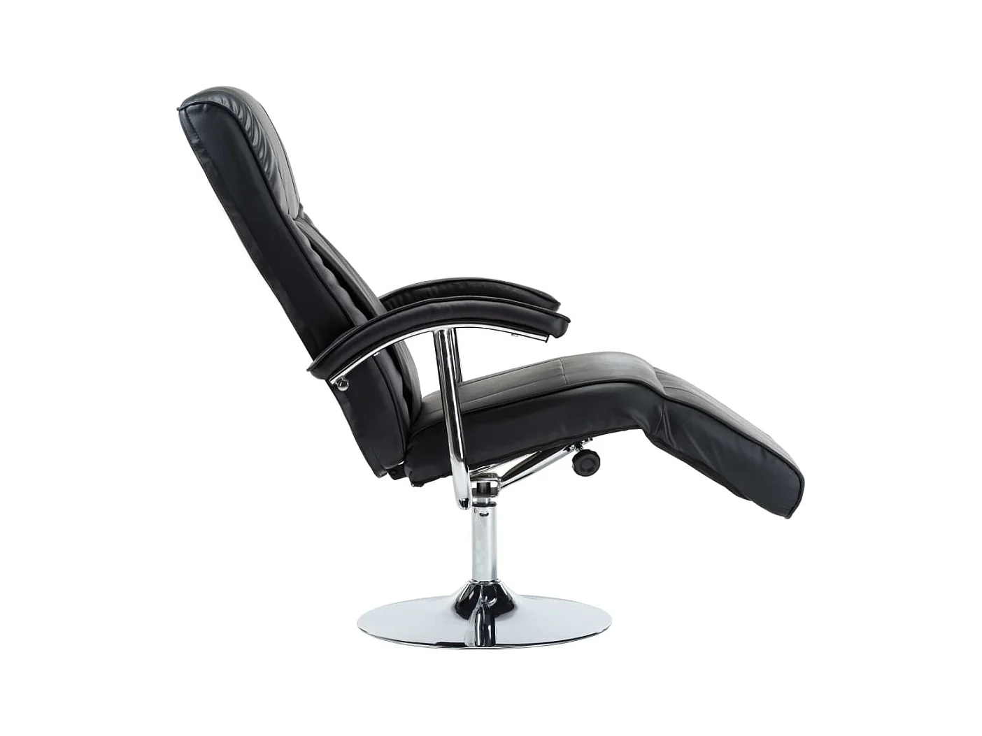 Televisiefauteuil kunstleer zwart