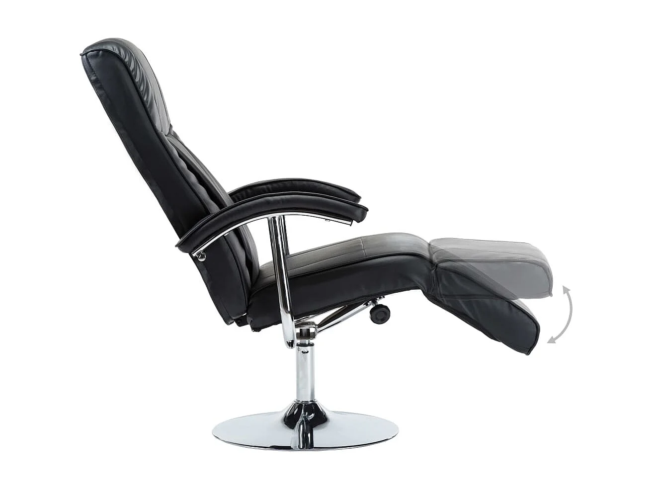 Fauteuil TV noir similicuir