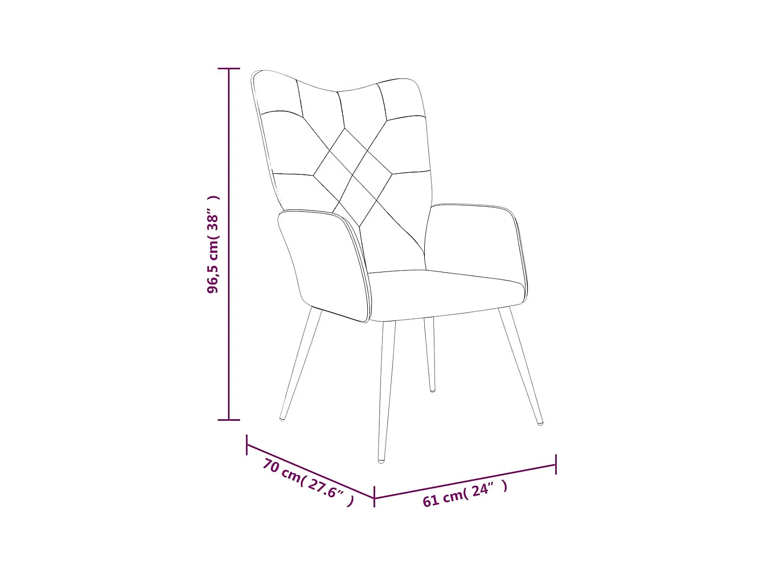 Chaise de relaxation avec tabouret Patchwork Tissu