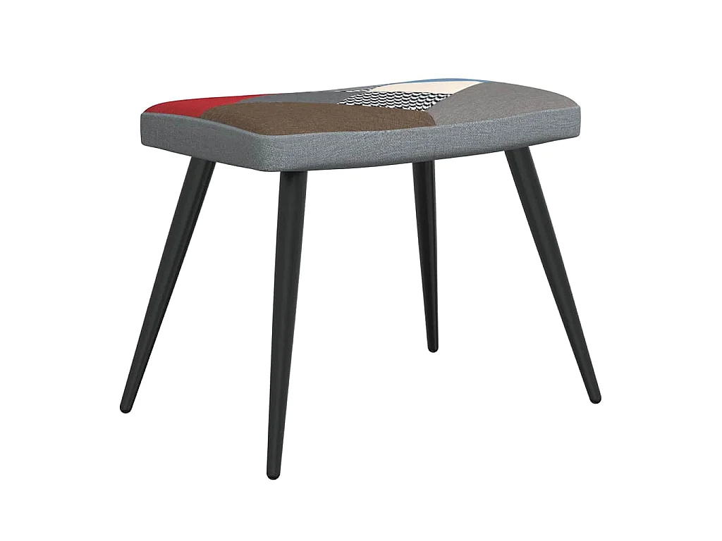 Relaxsessel mit Hocker Patchwork Stoff