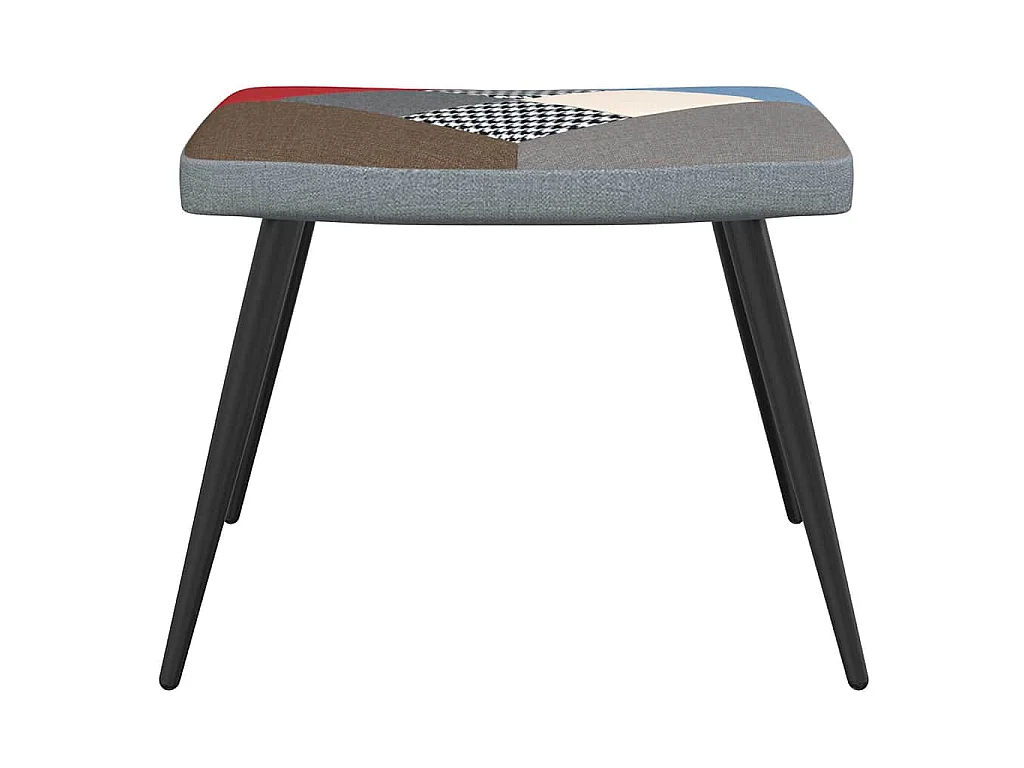 Relaxsessel mit Hocker Patchwork Stoff