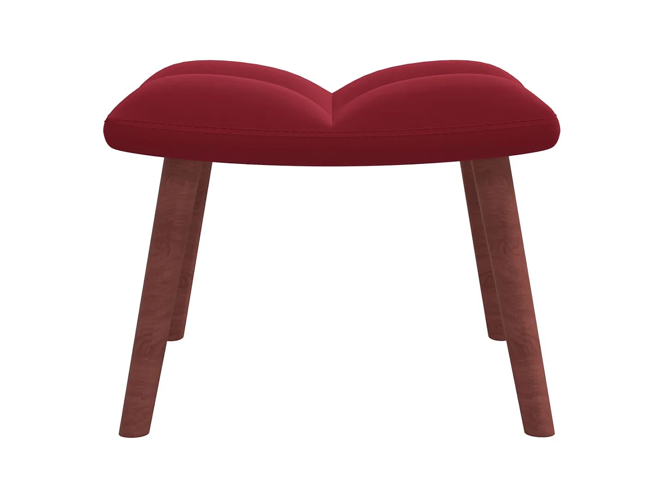 Relaxsessel mit Hocker Weinrot Samt