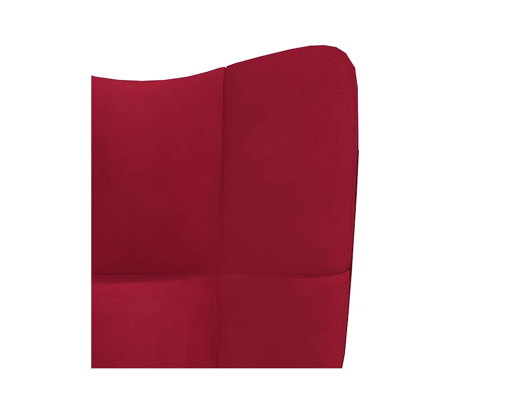 Relaxsessel mit Hocker Weinrot Samt