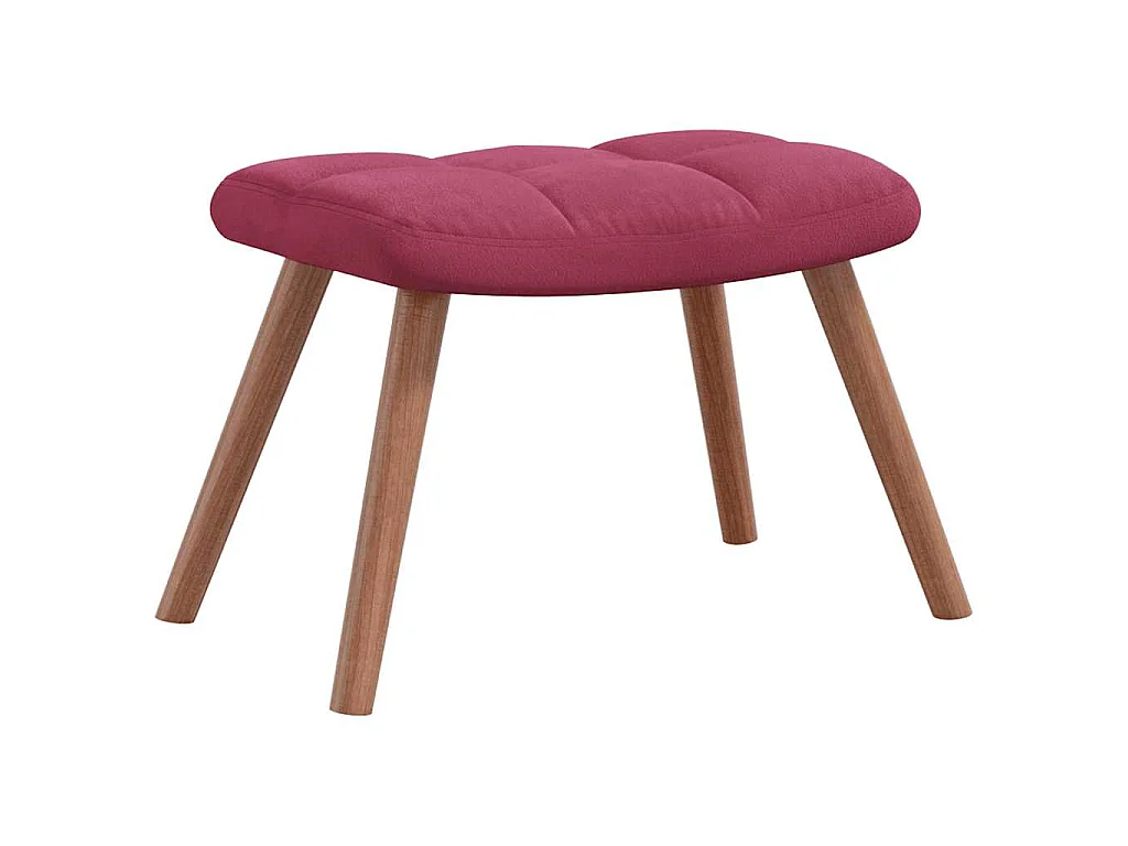 Chaise de relaxation avec repose-pied Rouge bordeaux Velours