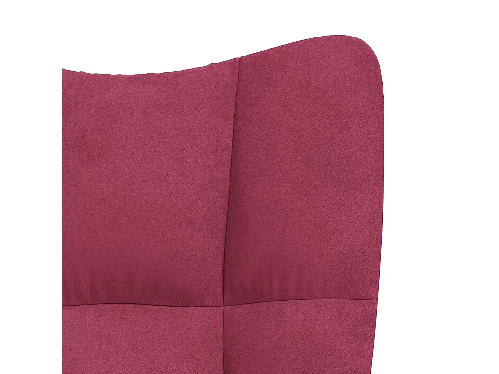 Chaise de relaxation avec repose-pied Rouge bordeaux Velours