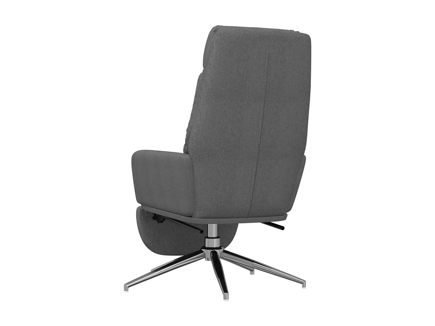 Relaxstoel met voetensteun stof donkergrijs