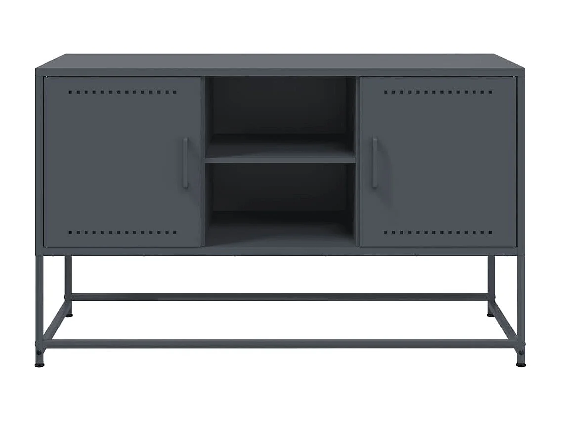 Przemysłowy zielony bufet stalowy z 3 przegródkami na przechowywanie