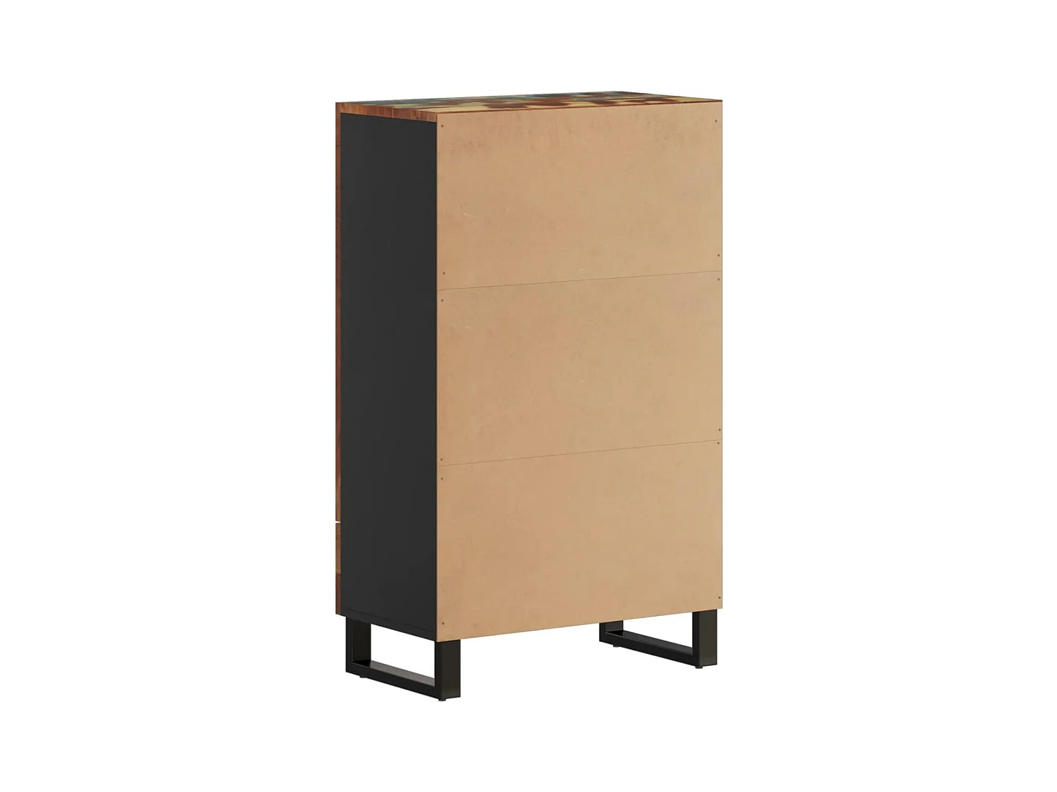 Aparador con cajón hierro y madera maciza reciclada 60x33x100cm