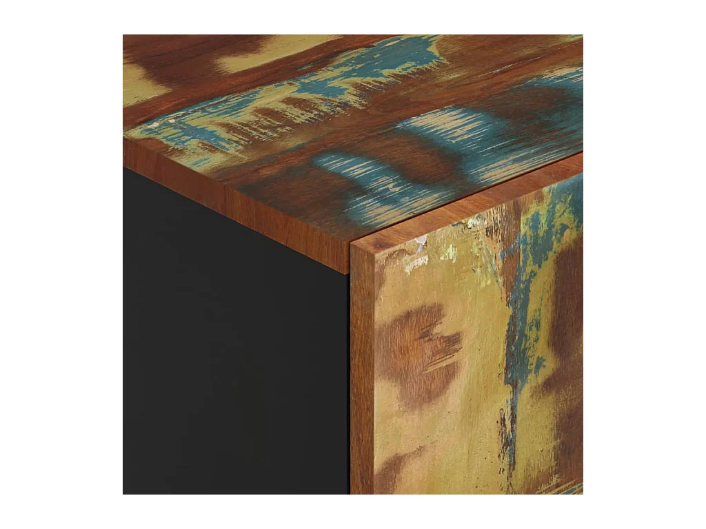 Aparador con cajón hierro y madera maciza reciclada 60x33x100cm