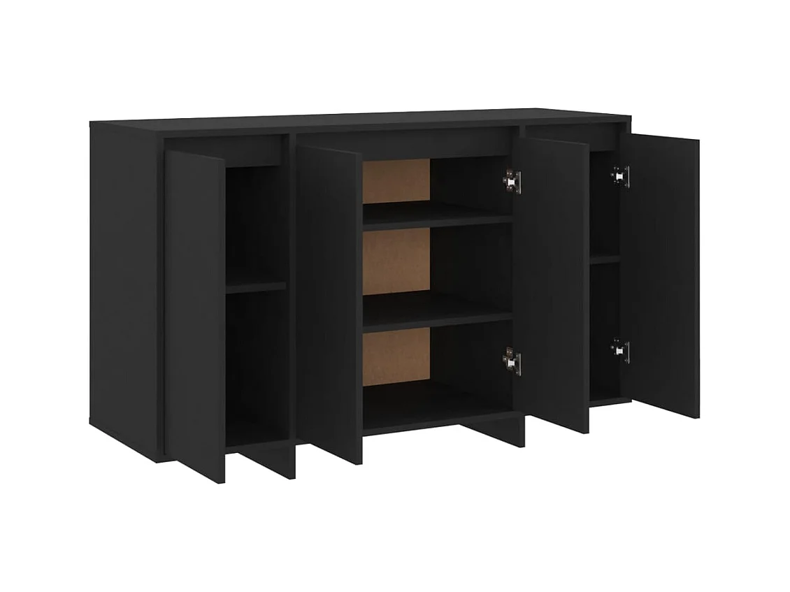 Aparador 120x41x75 cm aglomerado preto