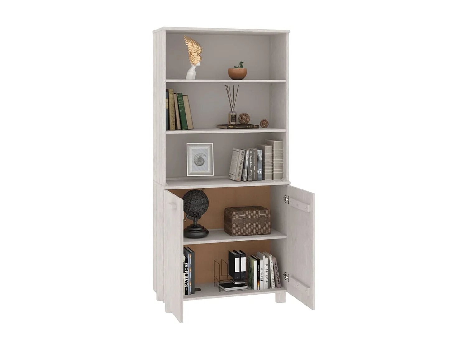 Highboard HAMAR Massivholz Kiefer Weiß