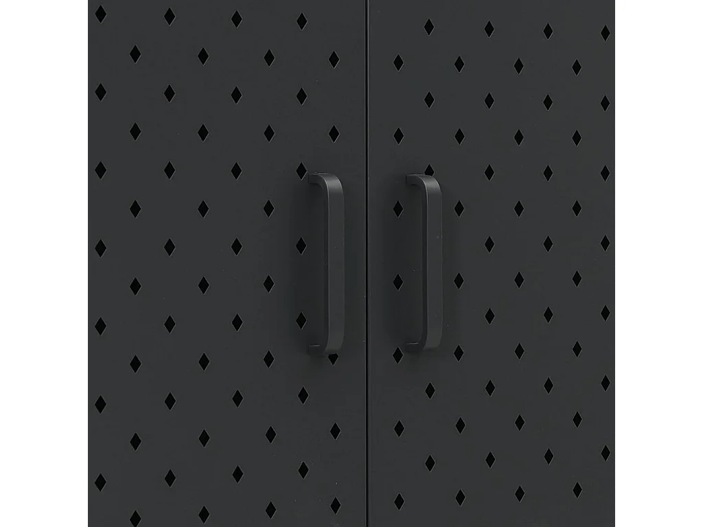 Credenza Nera 75x35x75 cm in Acciaio
